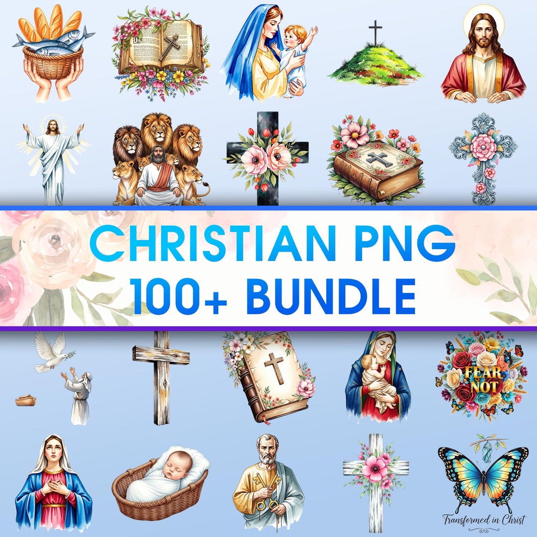 Christian PNG Clipart Bundle, Bible Verse Art (digital Files) - Etsy