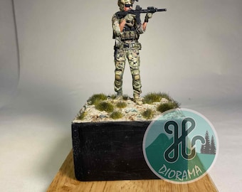 手作りの塗装済みアメリカ軍ヘリコプターパイロットフィギュア（1/35