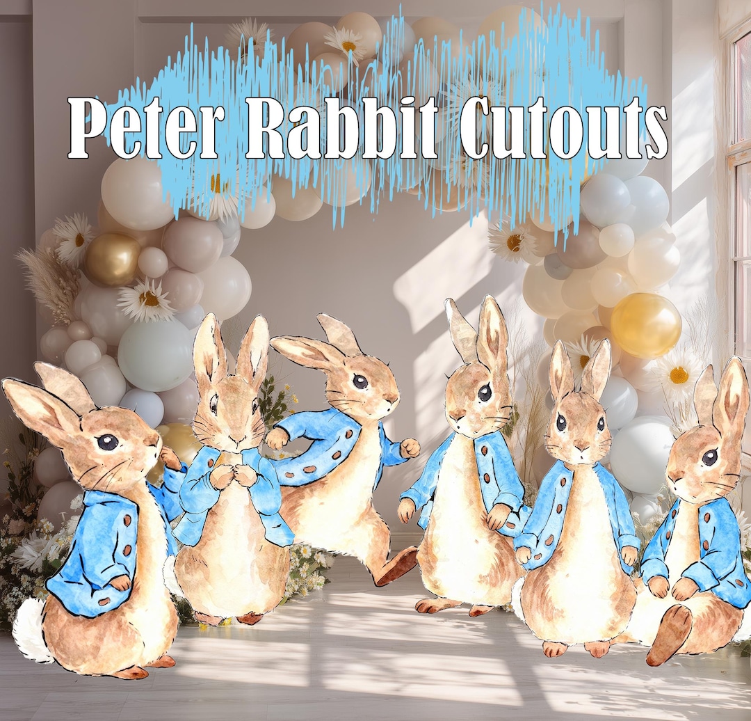 Blue Peter Rabbit Cutout, Baby Shower Decor, Lawn Sign, Yard Sign, Baby ...