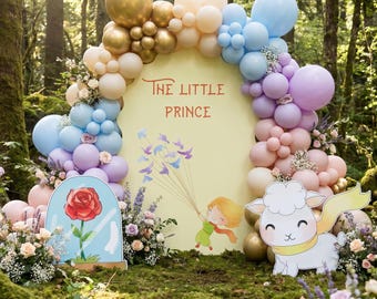 Set de 3 figuras recortadas del Principito, centro de mesa para baby shower y decoración para fiestas, primer cumpleaños, decoración de cuento de hadas.