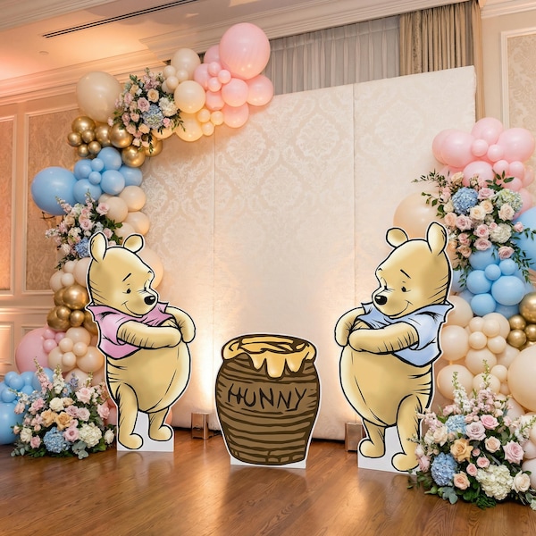 Winnie the Pooh Babyparty Ausschnitte: Gender Reveal Party Decor