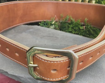 Leather 20-Gauge Cartridge Belt – Western SASS Style