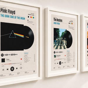 Set of 3 Custom Album Posters | Request Any Album | Favorite Albums Wall Art | Personalized Vinyl Record Poster Set | Music Lover Gift