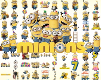 100+ Minions PNG Bundle, Cartoon Character Clipart, High Resolution Transparent PNG Files, Cricut Sublimation Design, Instant Download