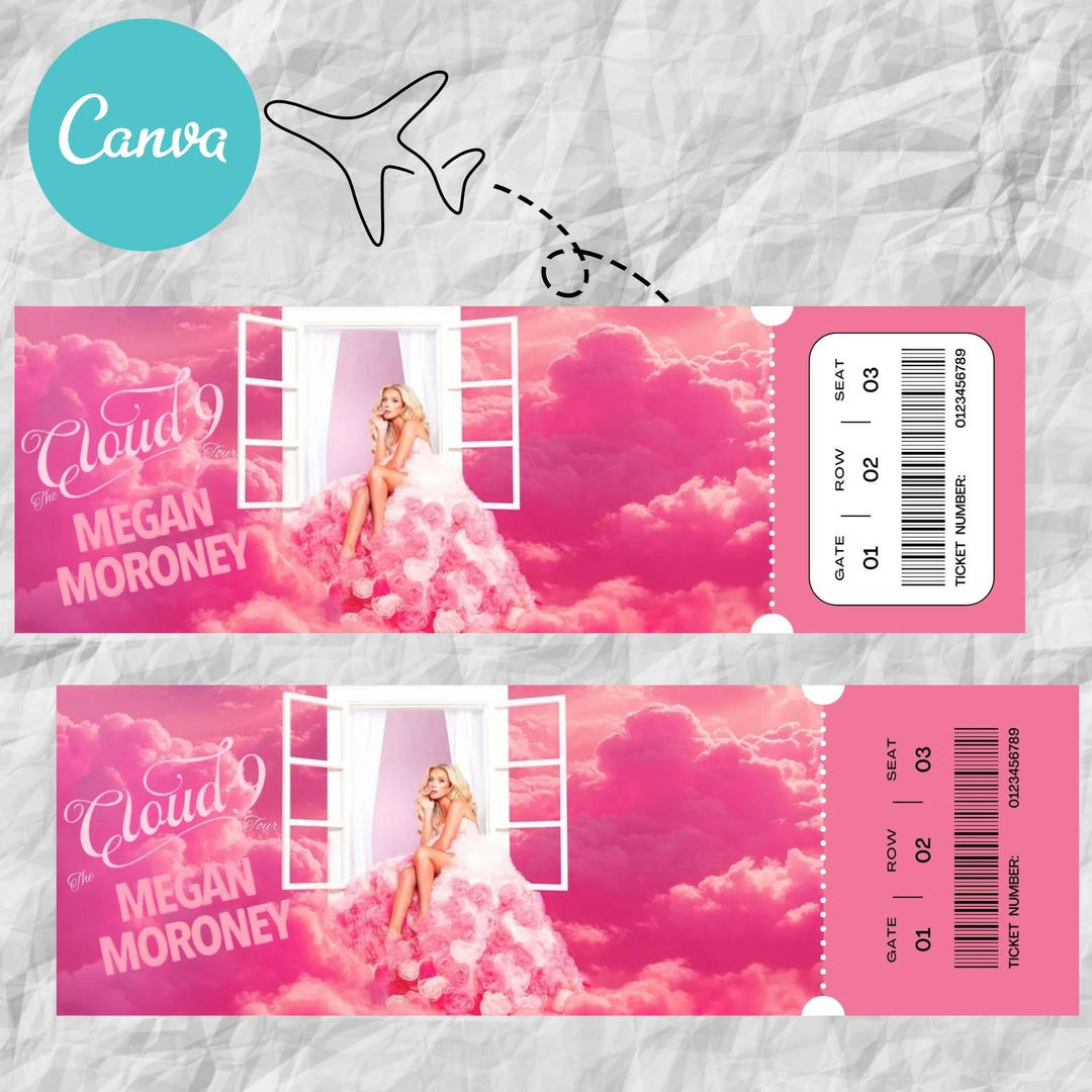 Megan Moroney the Cloud 9 Tour Ticket - Instant Download - Printable ...