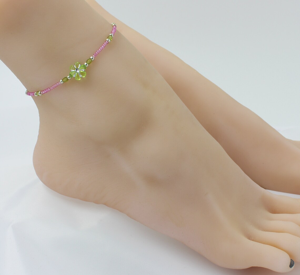 Flower Anklet Kids Ankle Bracelet Children's Footwear Etsy