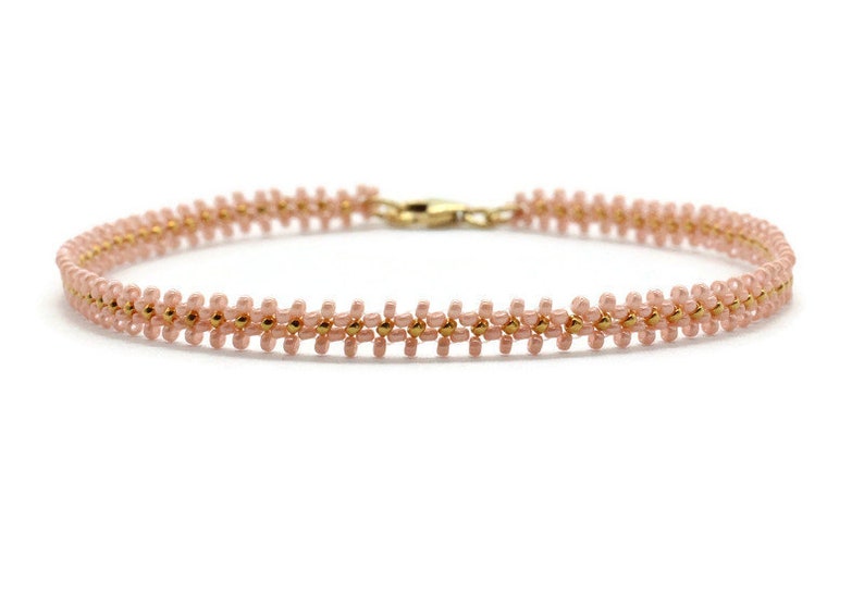 Pink Foot Bracelet Delicate Jewelry for Women and Girls Daisy Chain Ankle Bracelet