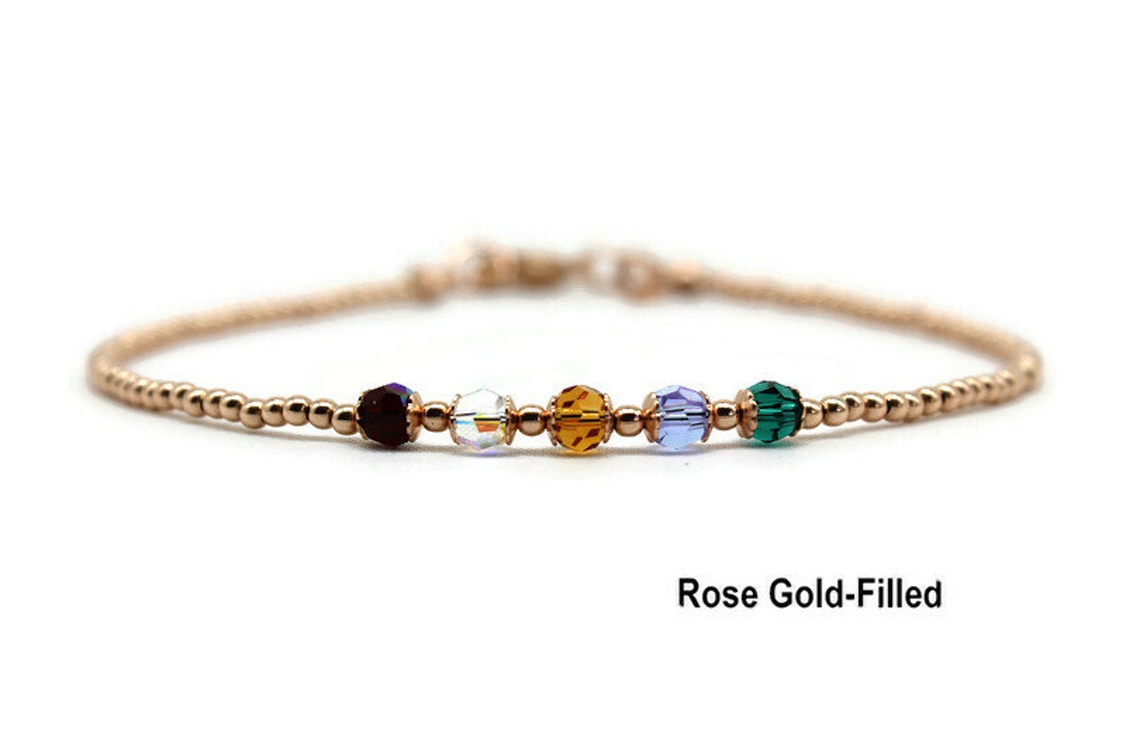 Gold Filled Birthstone Ankle Bracelet Mother's Anklet Etsy