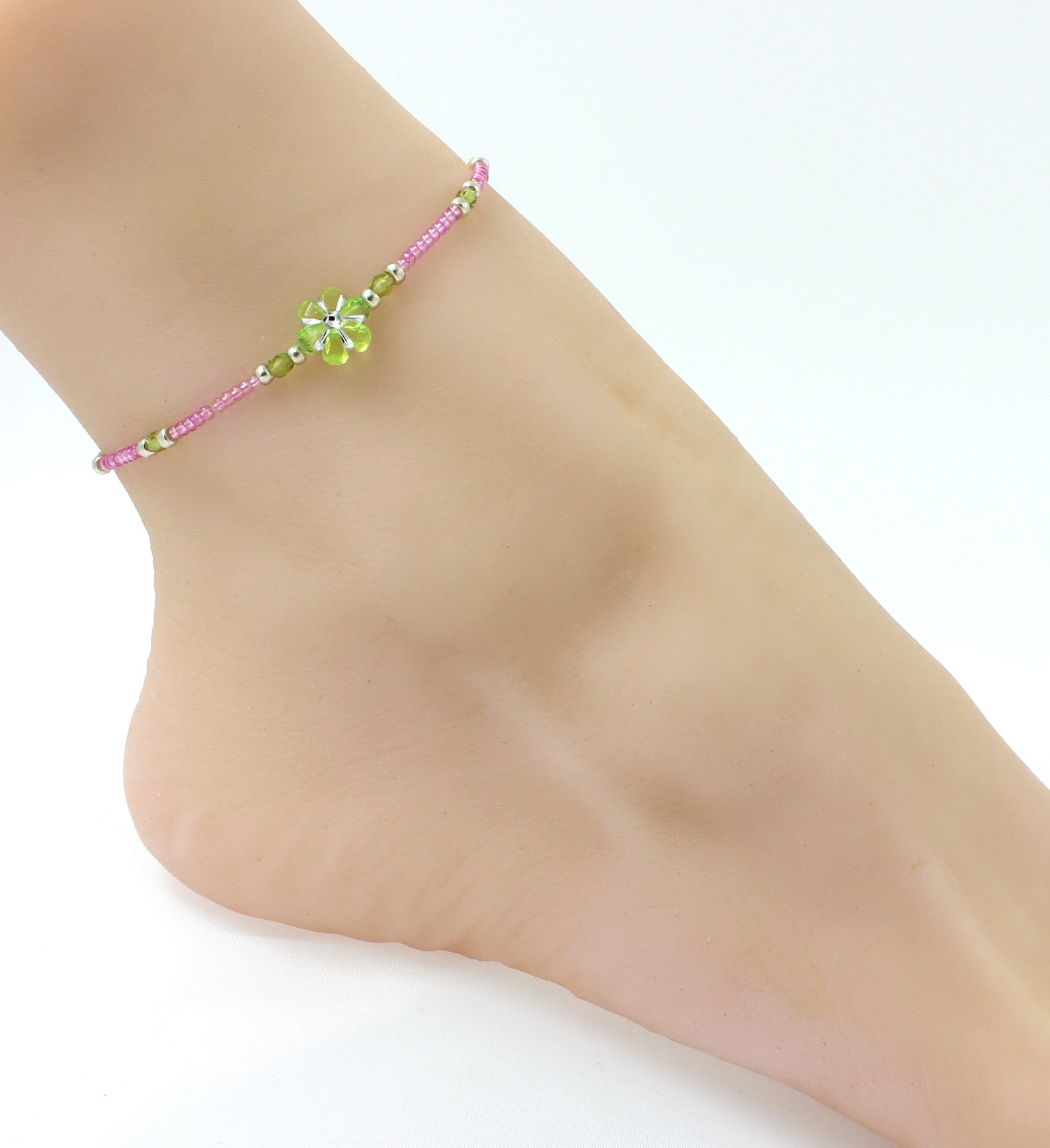 Flower Anklet Kids Ankle Bracelet Children's Footwear Etsy