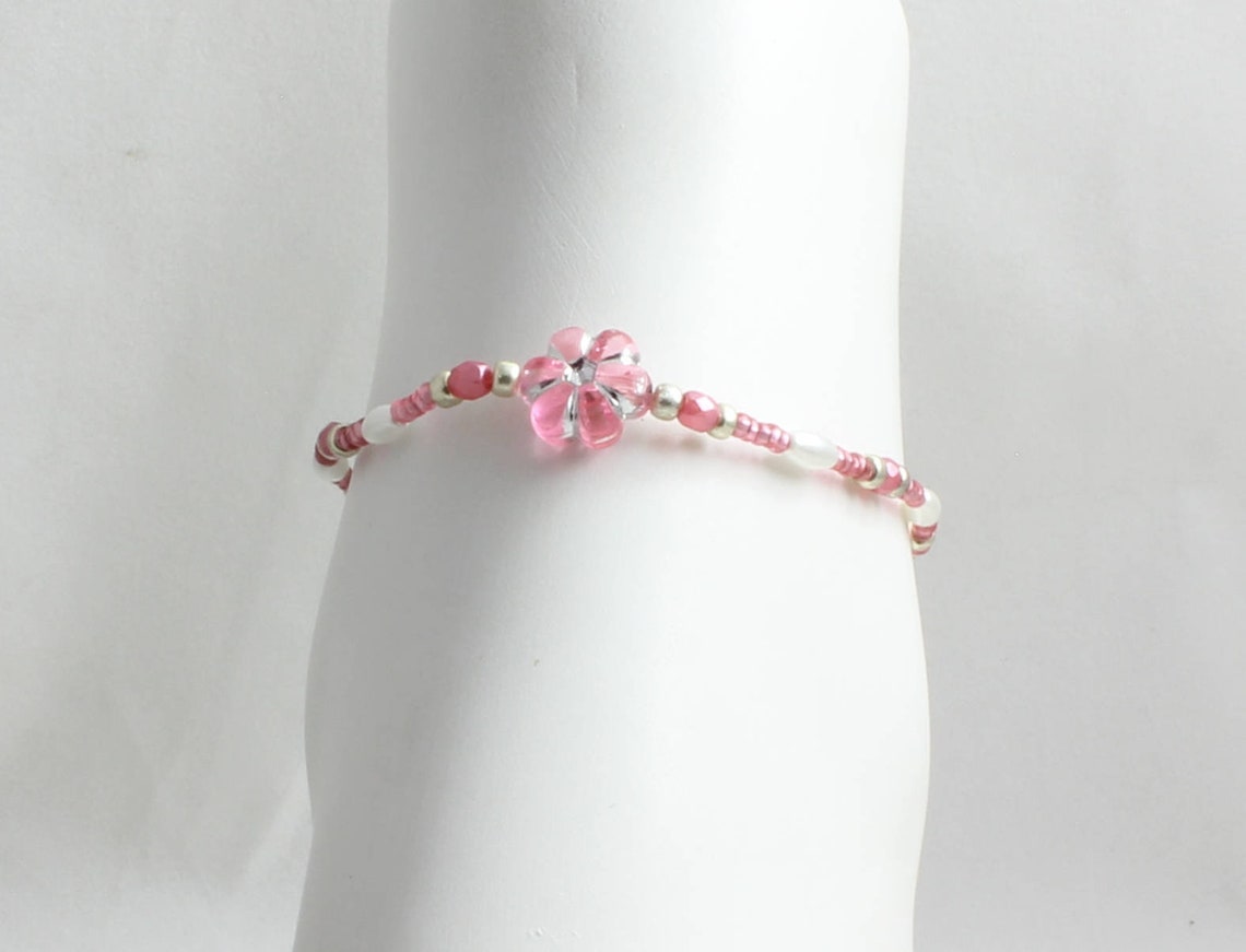 Girls Ankle Bracelet Kids Flower Anklet Children's Etsy