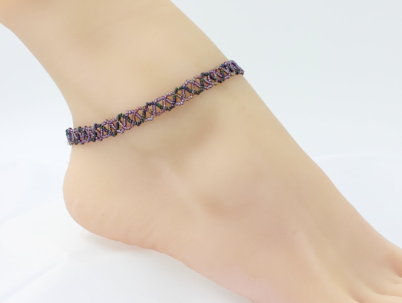 purple ankle bracelet