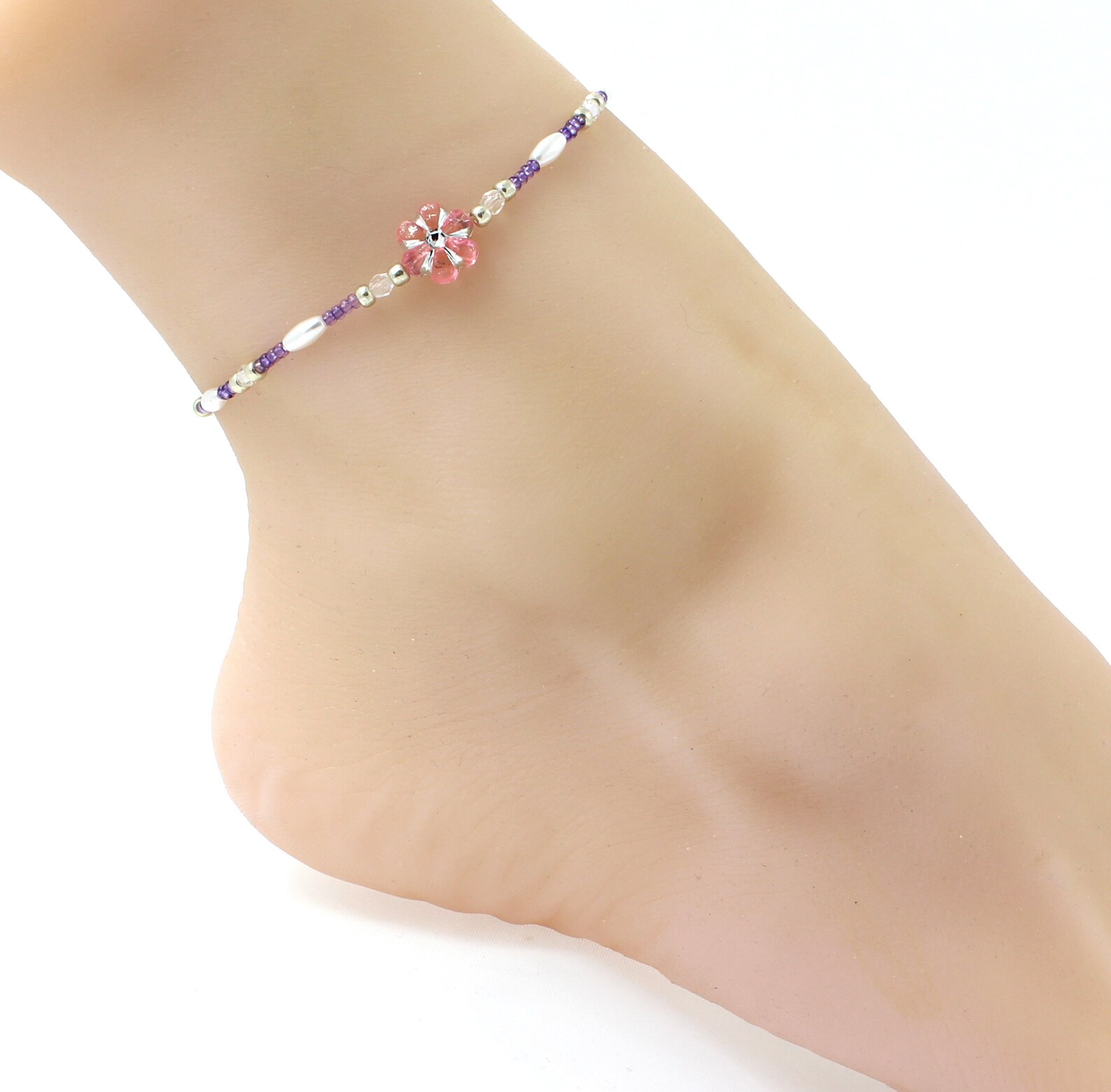 Girls Flower Anklet Kids Ankle Bracelet Children's Etsy