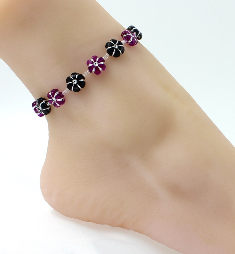 purple ankle bracelet