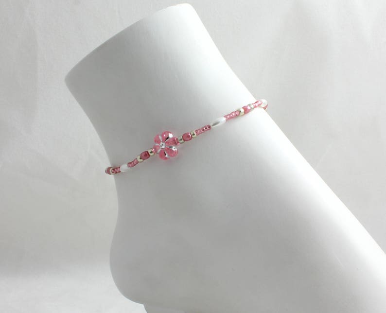 Girls Ankle Bracelet Kids Flower Anklet Children's Etsy