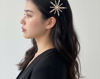 Embellished Star shaped hair clip for girls and women