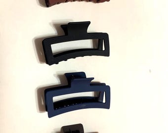 Große matte rechteckige Krallenclips