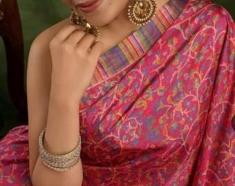 Dupion Silk Saree with Kani Print