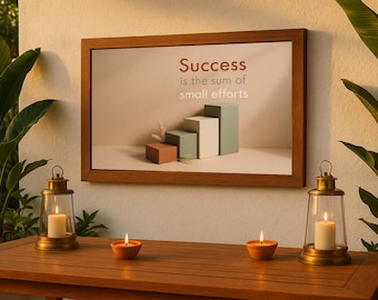 Motivational Wall Art, Canvas Wall Art for your Home Office, Success Quote Decor, Inspiration Office Wall Art