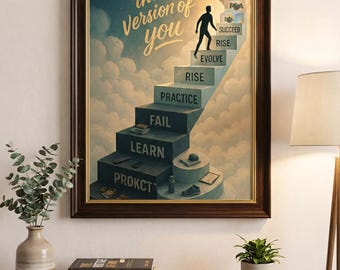 Arte mural motivacional imprimible / Cita inspiradora para decoración del hogar y la oficina / Descarga digital