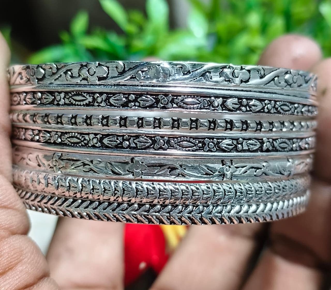 【CTHY】LAYERD DELTA BANGLE silver925 Handmade Sterling Silver Bangle Set: Minimalist Stackable