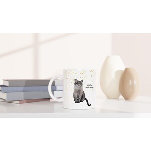 Humorvolle Katzen-Kaffeetasse: "CoffeeThen Magic" - 11 Unzen Keramik