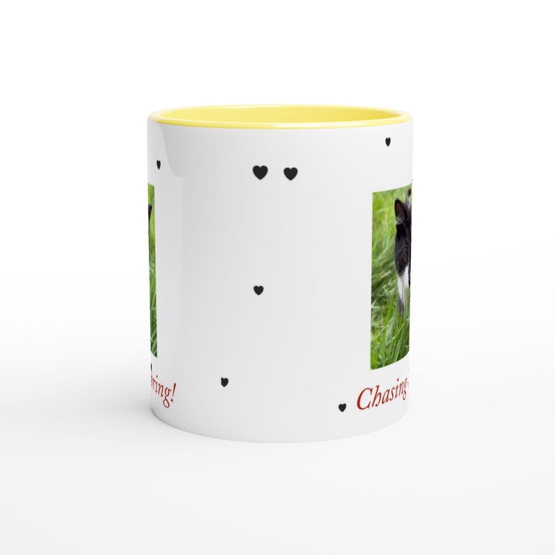 Felix the Cat Frühlingsbecher - 11 Unzen Keramikkaffeebecher mit farbigem Rand Bild 8