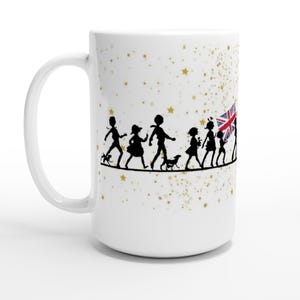 Vaterländische Flagge Keramikbecher - 15 Unzen mit Kinderdesign