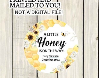 Honey Jar Labels, Honey Sticker, Bee Honey Favor Labels, Mason Jar, Canning Jar, Honey Bee Favor Label,, Bridal, Baby Shower, Honeycomb
