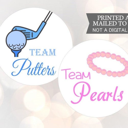 Editable Putters or Pearls Gender Reveal Invitation Gender Etsy