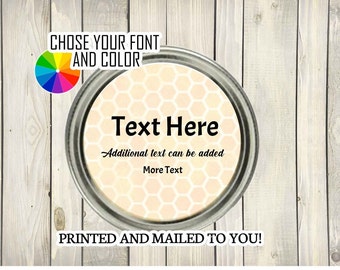 Honey Jar Fresh Bee & Honeycomb Beekeeper, Homemade Honey Kitchen Labels, Bee baby shower, birthday