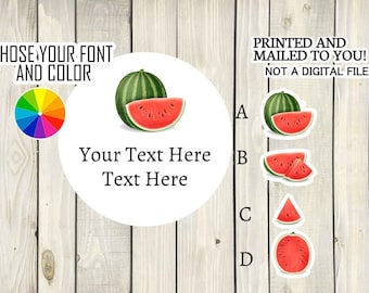 Thanks a Melon Watermelon Baby Shower Favor, Bridal Shower Stickers, watermelon Birthday Party Thank You Stickers, Themed Party