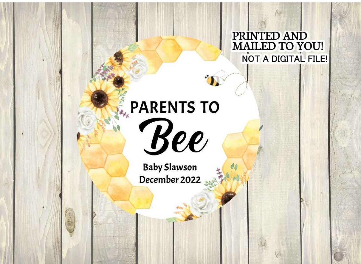 Parents to bee stickers for honey jar favors Honey Jar Labels, Honey Sticker, Bee Honey Favor Labels, Mason Jar, Canning Jar, Honey Bee