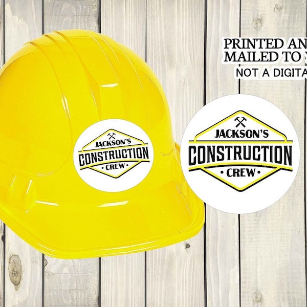 Construction Birthday Stickers, Loads of Fun Stickers, Construction Crew Labels, Dump Truck Stickers, Personalized Construction, For Hats