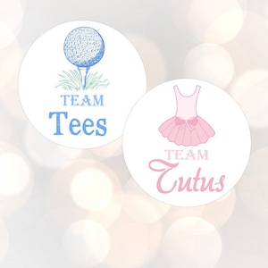 Tees Or Tutus Stickers, Tees Or Tutus Gender Reveal, Tees Or Tutus Baby Shower, Golf Gender Reveal, Tees Or Tutus, Golf Baby Shower