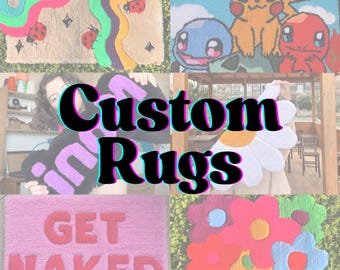 Individueller Tufted Teppich - Personalisierter Handgemachter Teppich für Wohnkultur oder Geschenk