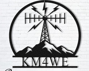 Custom Ham Radio Metal Sign: Call Sign Wall Art