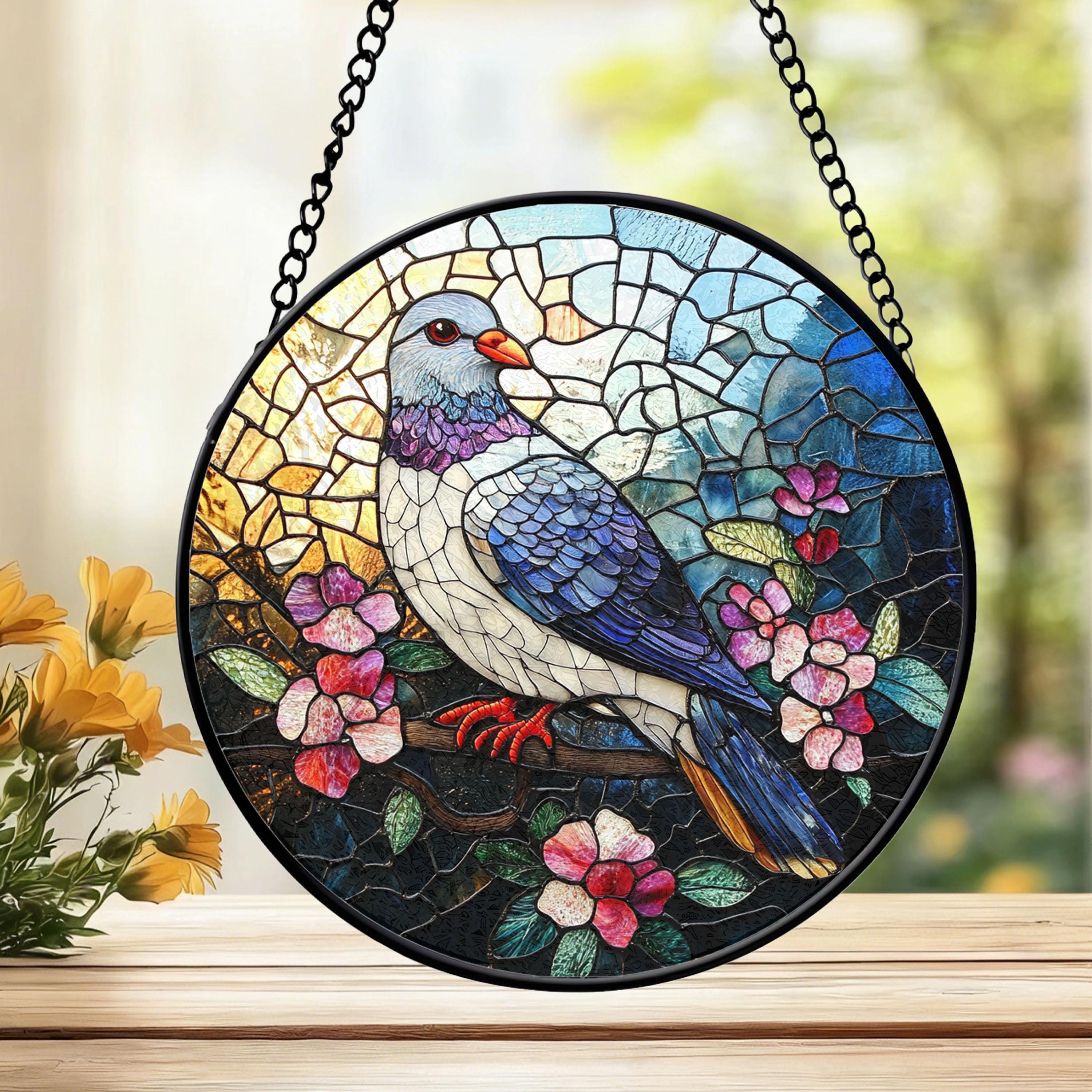 Stained glass pigeon - Etsy 日本