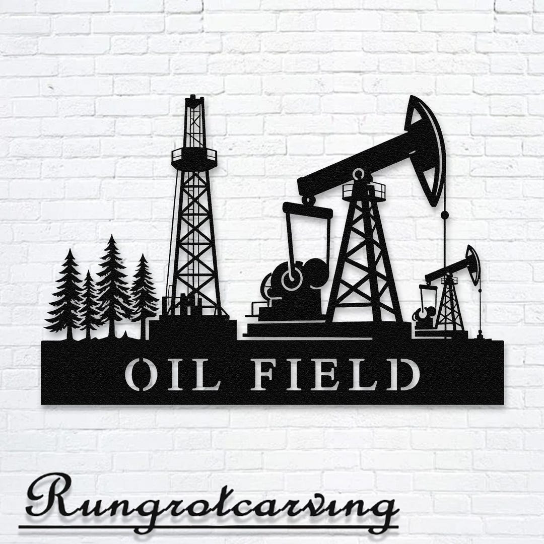 Personalized Oilfield Metal Wall Art, Custom Oil Rig Name Sign - Etsy ...