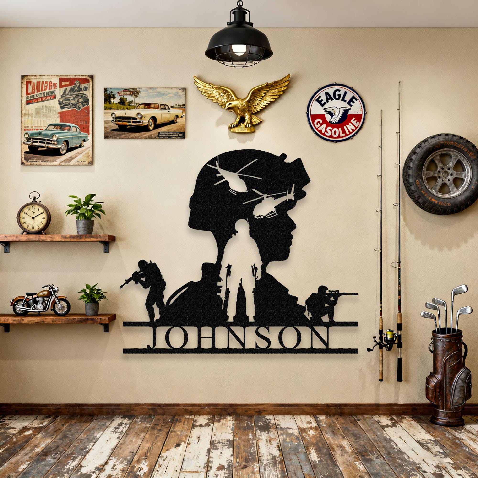 Personalized Army Soldier Metal Sign, Military Wall Decor (8-24 In) - Etsy