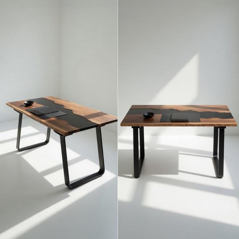 Resin Computer Table Resin Computer Table, Resin Accent Table, Epoxy Table Top, Resin Table ...