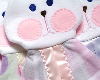 Pink Purple Plaid Fisher Price Bunny Lovey Replica