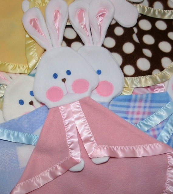 Solid pink cuddly lovey security Fisher Price Bunny Security Blanket