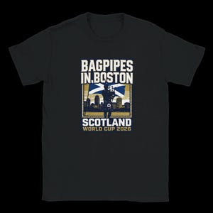 Gaitas en Boston - Camiseta de Escocia para la Copa del Mundo Black