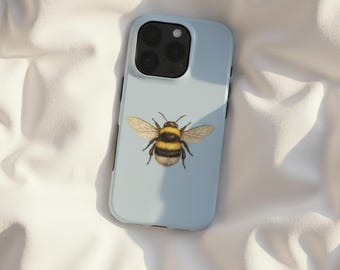 Minimalist Bumblebee MagSafe iPhone Case – Simple Bee Phone Case, Nature Aesthetic iPhone Cover, Botanical Minimal Phone Case