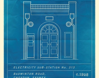 Sydney substation blueprint blank cards