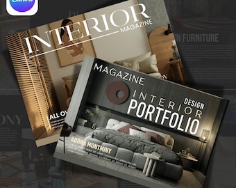 Interior Magazine Template | Editable Canva Magazine Template | Modern Magazine Layout | Home Decor Portfolio | Magazine Template