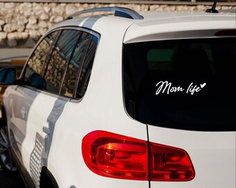 Calcomanía para auto "Vida de mamá", linda calcomanía de vinilo para SUV, calcomanía impermeable "Vida de mamá", calcomanía para ventana de SUV, calcomanía "Vida de mamá", calcomanía "Vida de mamá"
