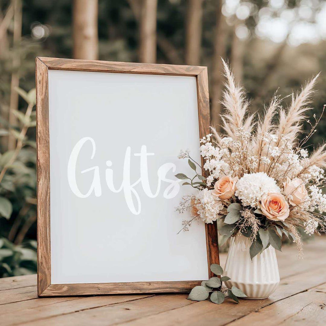 Gifts Decal Sticker for Wedding Sign, Wedding Gifts Decal, Vinyl ...