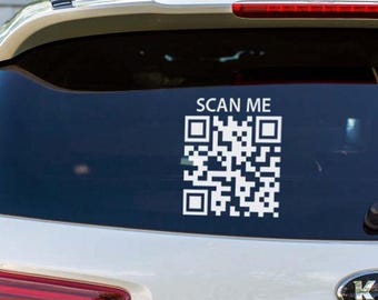 Sticker code QR personnalisé pour voiture, Sticker QR personnalisé pour voiture, Sticker en vinyle scannable, Code QR pour marketing d'entreprise, Sticker pour vitrine