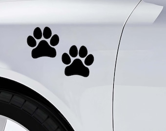 Hond pootafdruk auto sticker, huisdier poot vinyl sticker, dieren pootafdruk sticker voor autoruit, laptop sticker, muur, huisdier minnaar cadeau, autosticker
